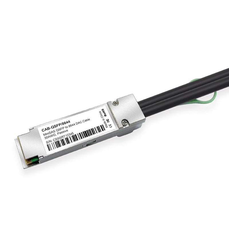 HYFIBER QSFP to SFF-8644 Min SAS Cable, SFF-8436 to SFF-8644 External Copper SAS, DDR Hybrid Cable for NetApp DS4243 DS4246 DS2246, 100-Ohm, 0.5-Meter(1.64-ft) - Image 5